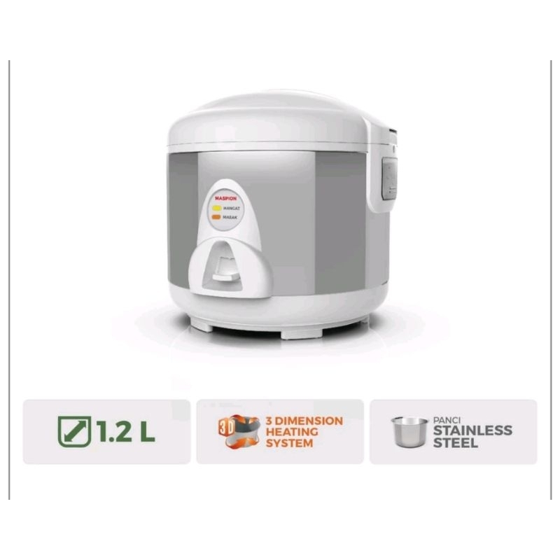 RICE COOKER MASPION MRJ-109 SS penanak nasi pemanas nasi magic com magic jar magic warmer plus