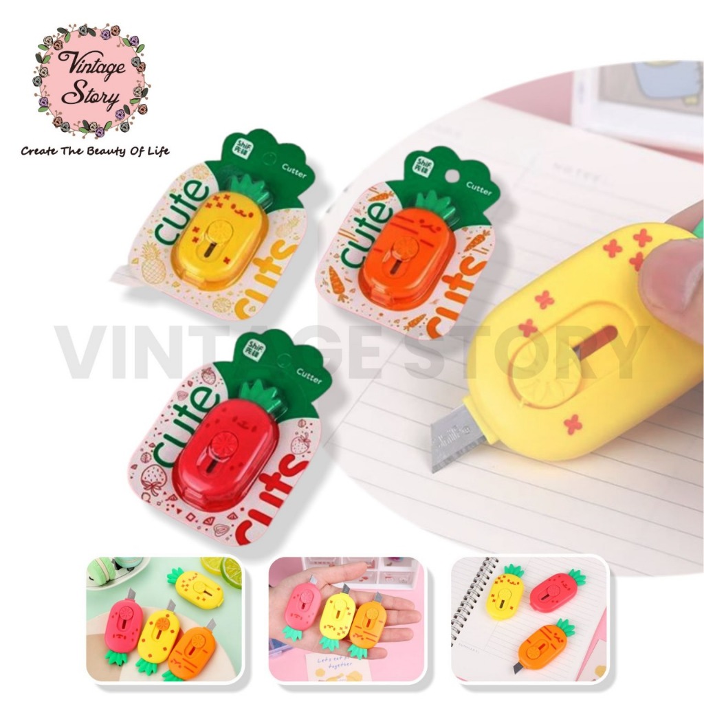 

Pisau Cutter Mini Lucu Motif Wortel Tajam Tahan Karat Serbaguna