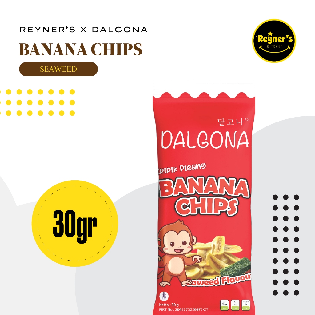 

Reyner's X Dalgona banana chips /saweed flavour / Kripik pisang rasa rumput laut