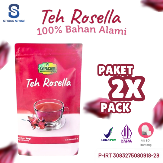 

Paket 2 Pack Teh Rosella Syifacare Teh Celup 100% Alami untuk Kolesterol, Kanker, dan Imunitas