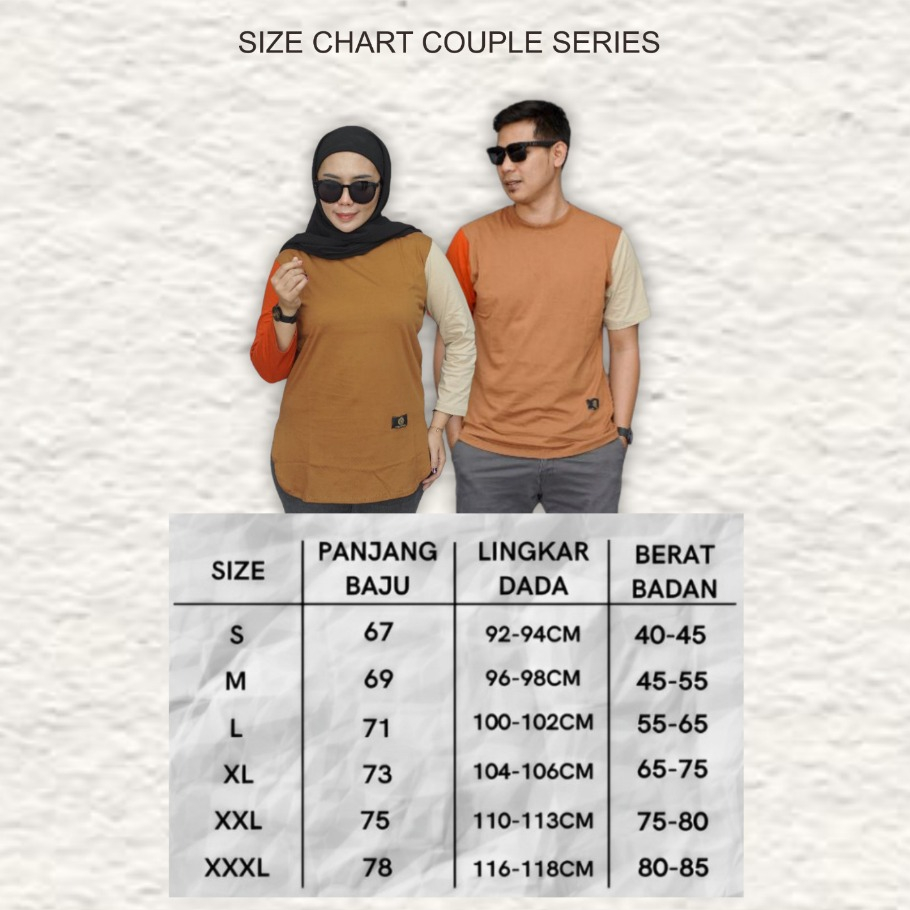 kly Baju Couple Pria Wanita / Kaos Kombinasi Couple / Kaos Polos Pria Wanita / Kaos Oval Wanita