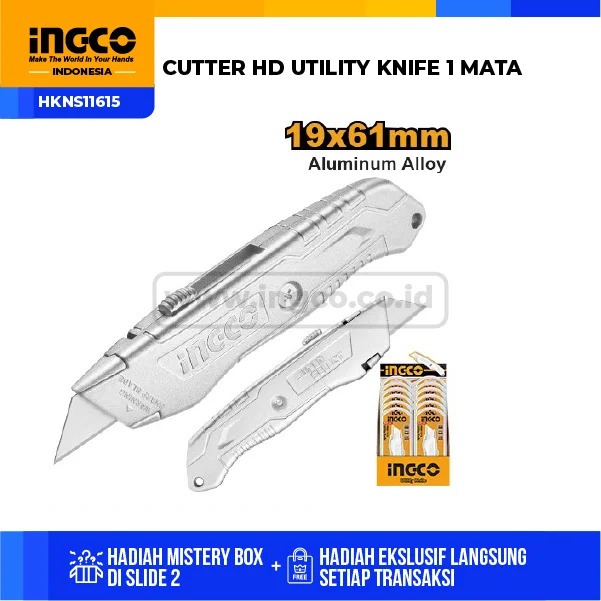 

CUTTER HD UTILITY KNIFE 1 MATA HKNS11615 INGCO
