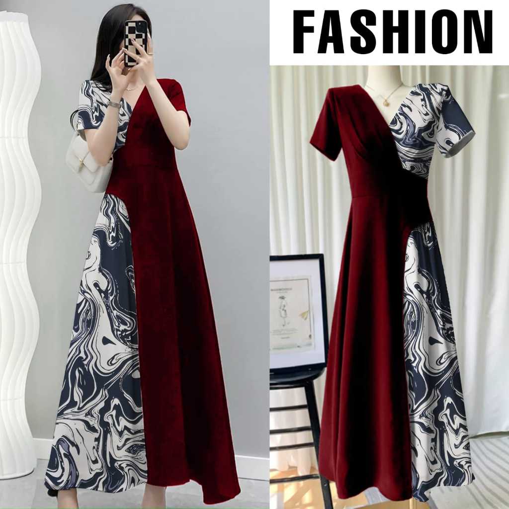 Baju Dris Perempuan 2025 Dress Wanita Dipakai Ke Wedding Gereja Kristen Gaun Dreas Terbaru Kekinian 