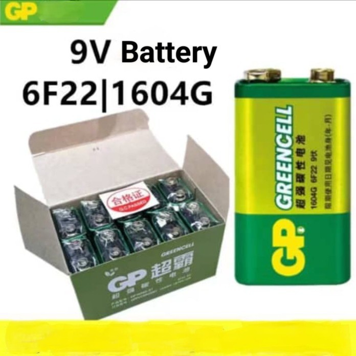 Baterai GP Greencell 9V | Baterai Batere Battery GP Greencell Kotak 9V | Baterai GP Greencell 9 Volt