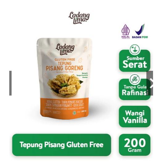 

Tepung Pisang Goreng 200g - Tepung Instan Pisang Crispy Gluten Free Ladang Lima