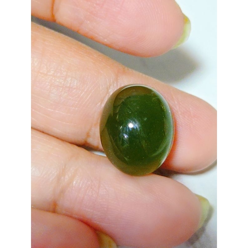 Batu Cincin Serpentine Chrysoprase Bowenite + sertifikat