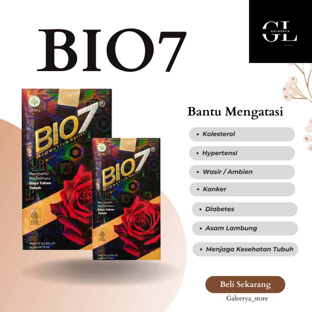 BIO7 SEVEN JAMU TETES HERBAL 15ML ASLI 100% ORIGINAL Bio-7 Bio7 BIOSEVEN