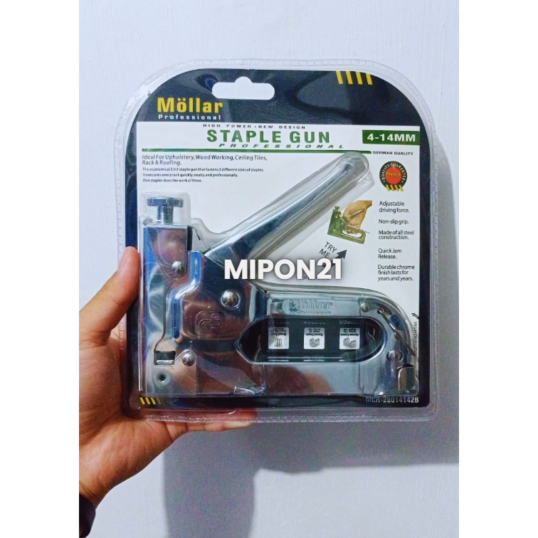 

MOLLAR Staples Gun 4 - 14 mm 3 in 1 Staples Jok Hekter Tembak