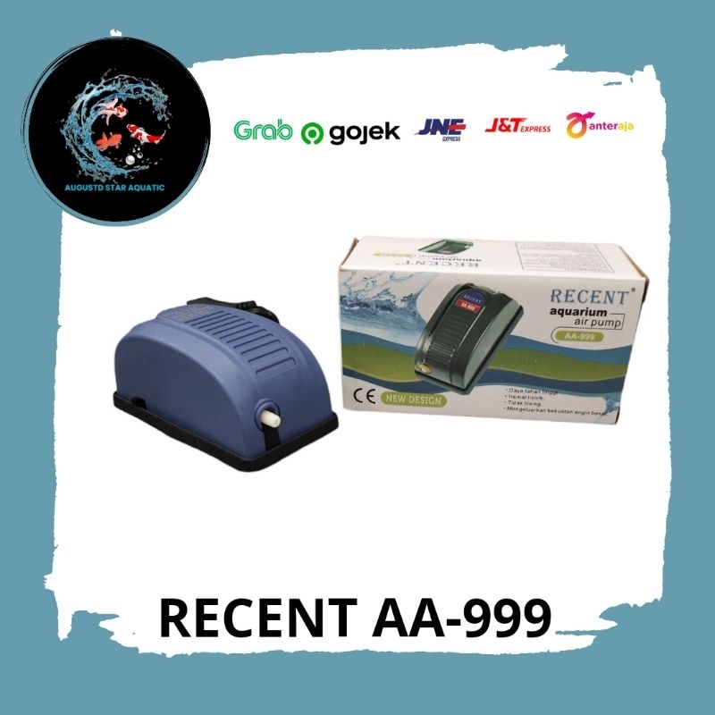 Aerator 1 lubang Recent AA-999 Pompa Udara Aquarium Aerator 1Lubang