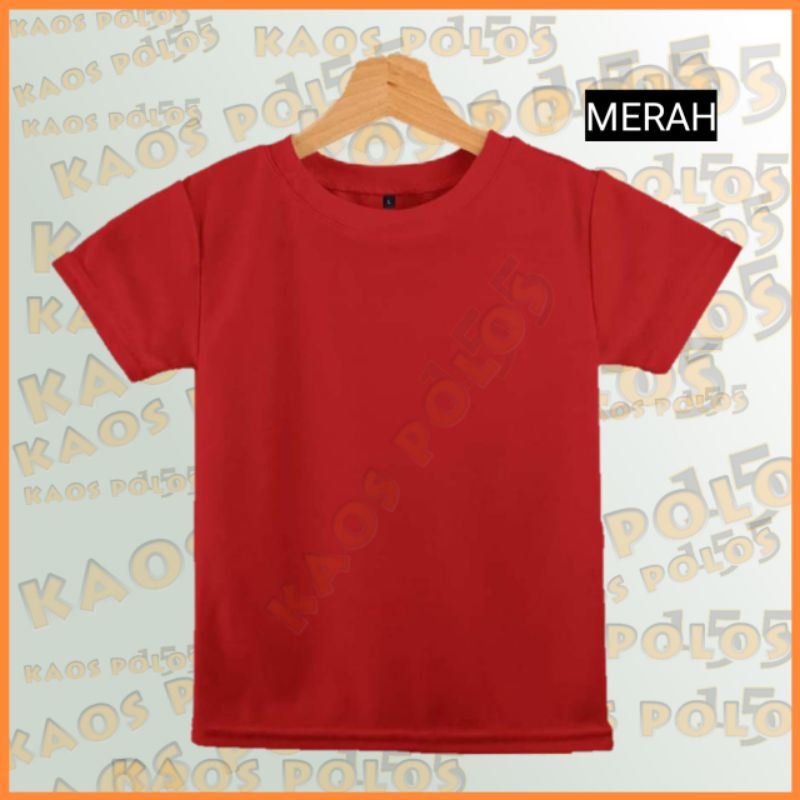 Kaos polos anak merah