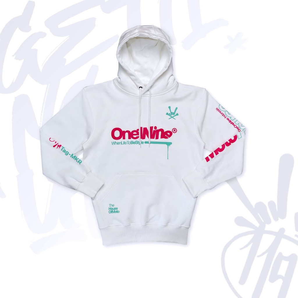 Oneonenine Ksr Hoodie Getting Up White Series - Sweater Motor Unisex Fleece Sablon