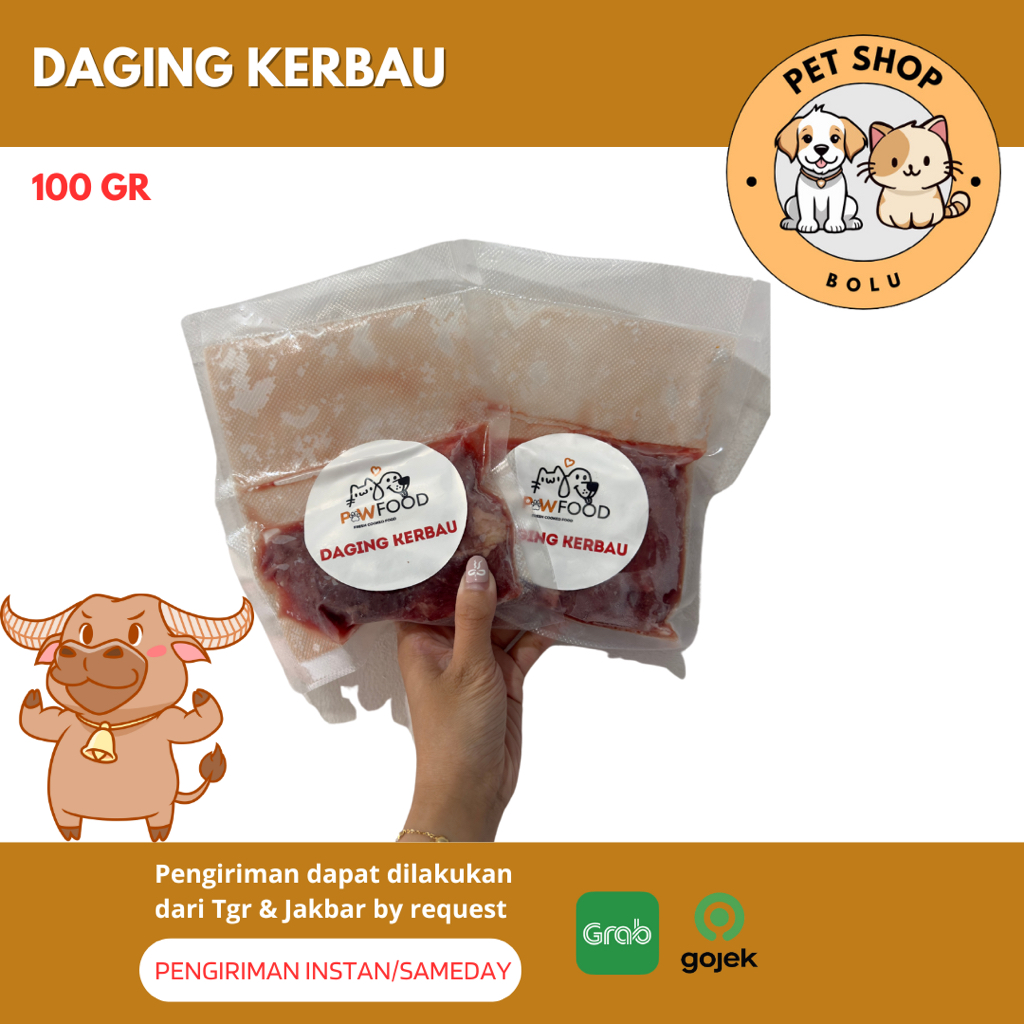 Daging Kerbau untuk anabul daging kebo daging kerbau fresh daging murah protein anabul
