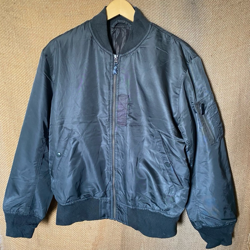 GU by Uniqlo Green Army Bomber Jacket Man