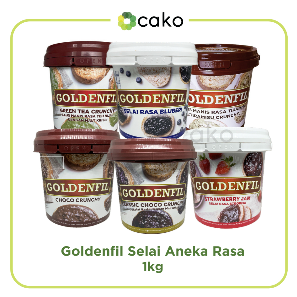 

Goldenfil Selai 1kg / ( Strawberry, Blueberry, Classic Choco Crunchy, Choco Chrunchy )