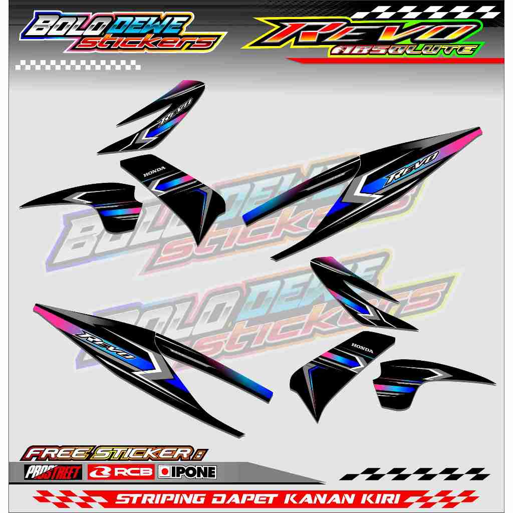 STRIPING VARIASI MOTOR HONDA REVO ABSOLUTE 110 / STICKER LIST MOTOR REVO ABSOLUTE