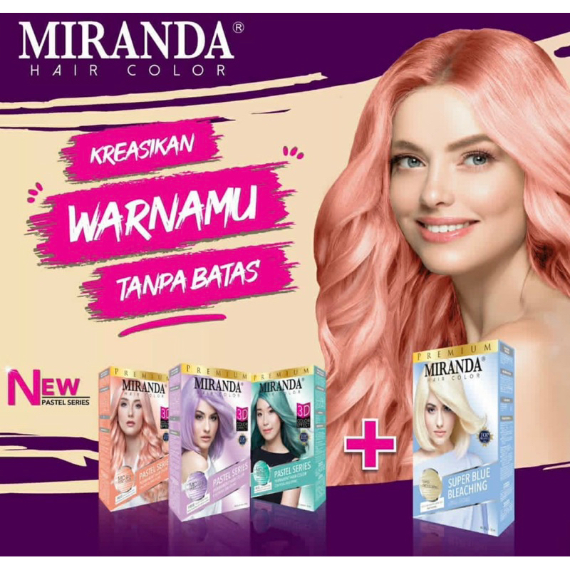 MIRANDA Hair Color Pastel Series | Semir Pewarna Rambut Pastel | Bleaching | Peach | Taro