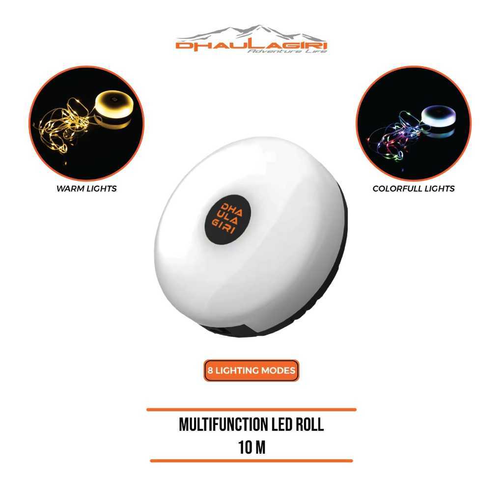 Dhaulgiri Multifunction LED Roll 10 Meter Lampu Camping Thumbler LED