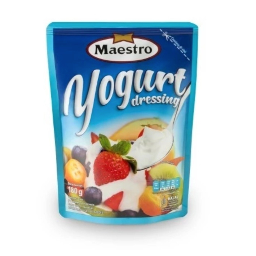 

Maestro Yogurt Dressing Saus Salad Buah Siap Pakai 180gr