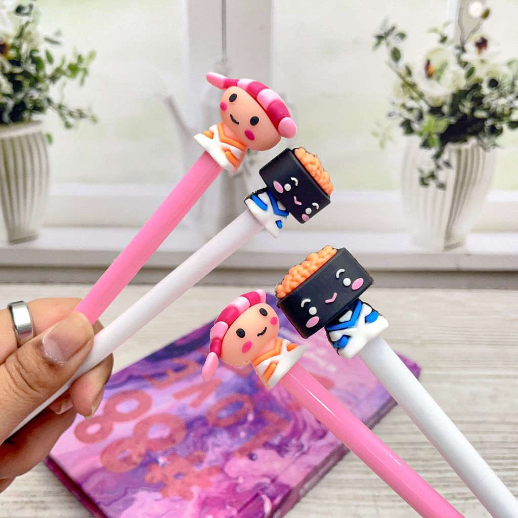

Pulpen / Pena / Bolpoin / Pen Gel Tinta Warna Hitam Karakter Animasi Sushi Boy & Sushi Giril Putih Pink PG-1485 READY STOCK COD ATK Alat Tulis Kantor Hadiah Souvenir Anak Dewasa Lucu Unik Top