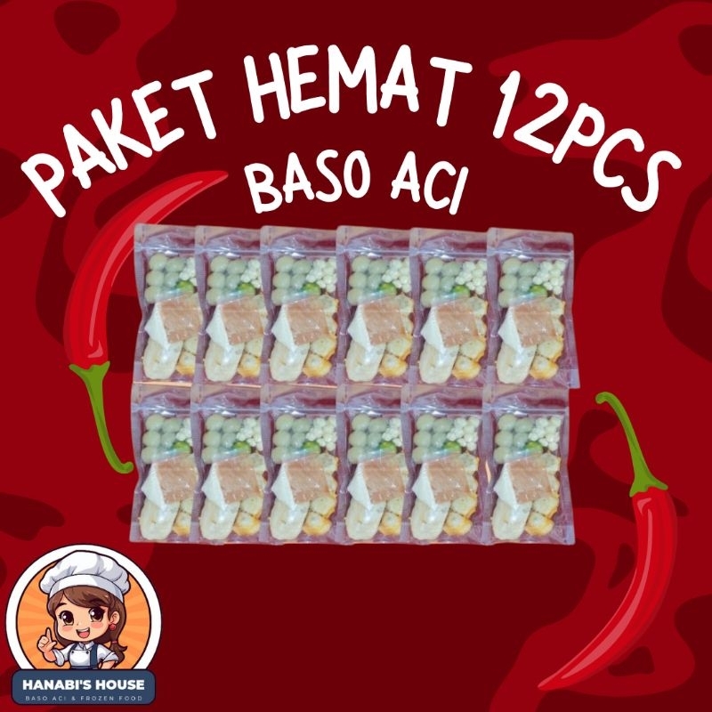 

PAKET HEMAT 12 PCS BASO ACI/baso aci instan cuanki seblak boci tulang rangu bawang cirawang isi ayam mercon pedas cireng mercon cimol keju cilok sambal kacang paket hemat paket usaha murah enak hemat ekonomis