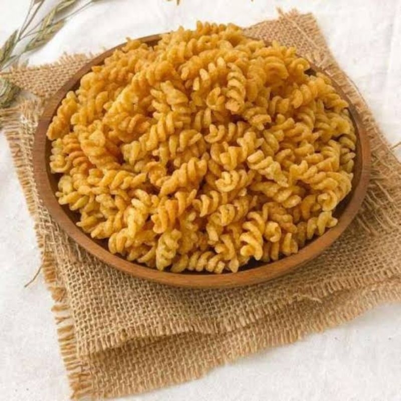 

1kg MAKARONI SPIRAL KEJU MANIS RENYAH CEMILAN SNACK ZAHRA