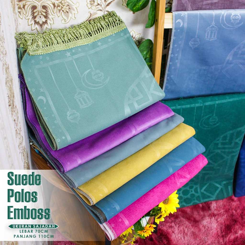 SAJADAH Suede halus high quality warna soft 70 x 110 cm I SAJADAH SUEDE ARBAIN