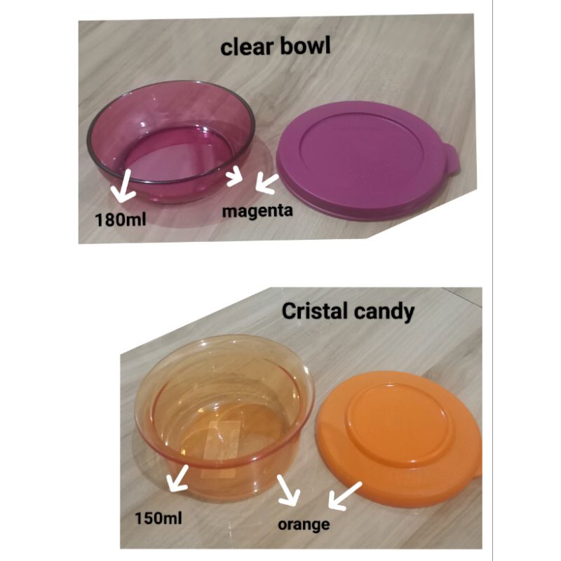 

Ukf5Pc6F4H (Kuliner.Kita) Original Tupperware Clear Bowl 180Ml/ Bowl Candy Kristal 150Ml