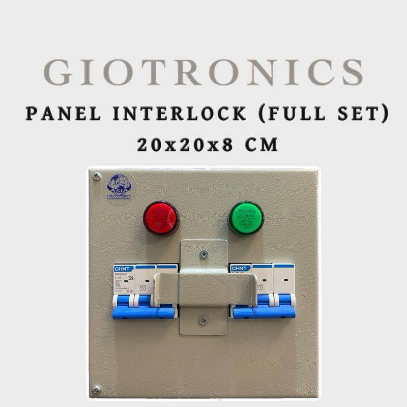 Panel Box / Panel interlock untuk PLN GENSET 3 Phase LENGKAP mcb CHINT