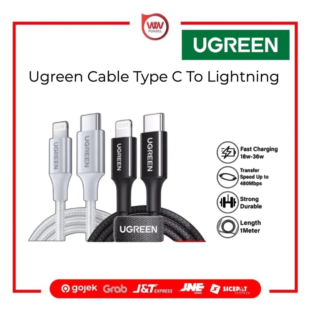 Ugreen 70523 90493 Kabel USB Type C to Lightning 1M