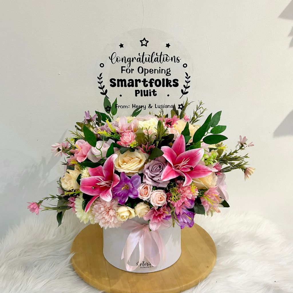 

[ READY ] Bloom Box Acrylic / Bunga Meja Grand Opening