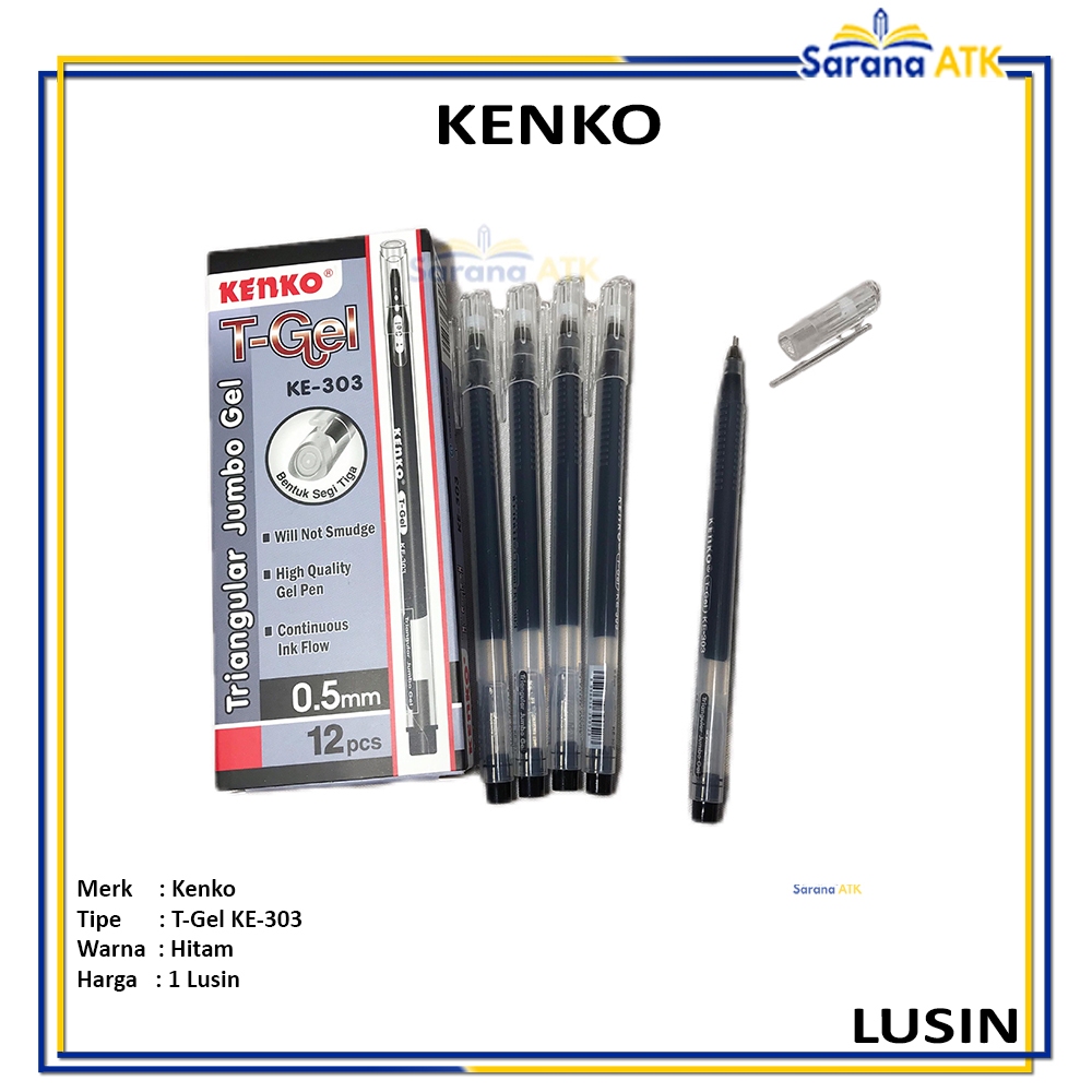 

KENKO - Triangular Jumbo Gel T-GEL KE-303 Hitam - LUSIN