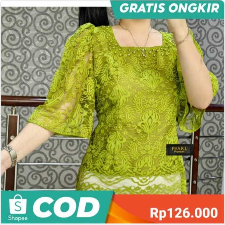 Atasan Blouse brokat pesta