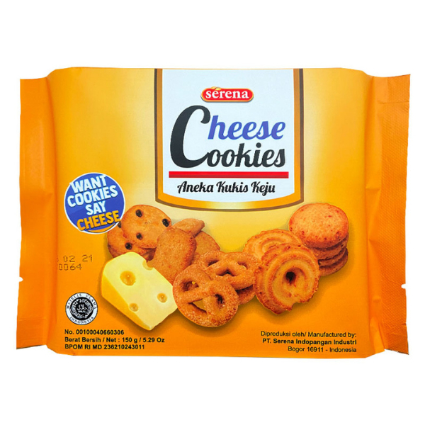 

Serena Cheese Cookies Aneka Kukis Keju 150gr