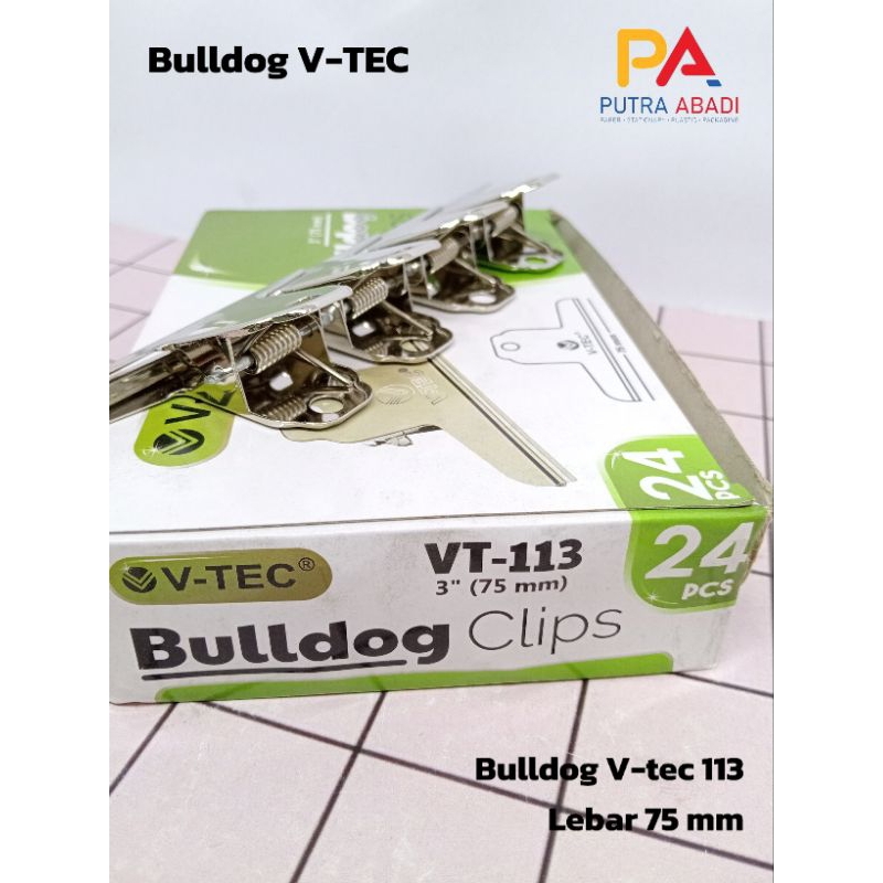 

Dua Pcs Bulldog V-tec 113 / Penjepit Kertas Jumbo