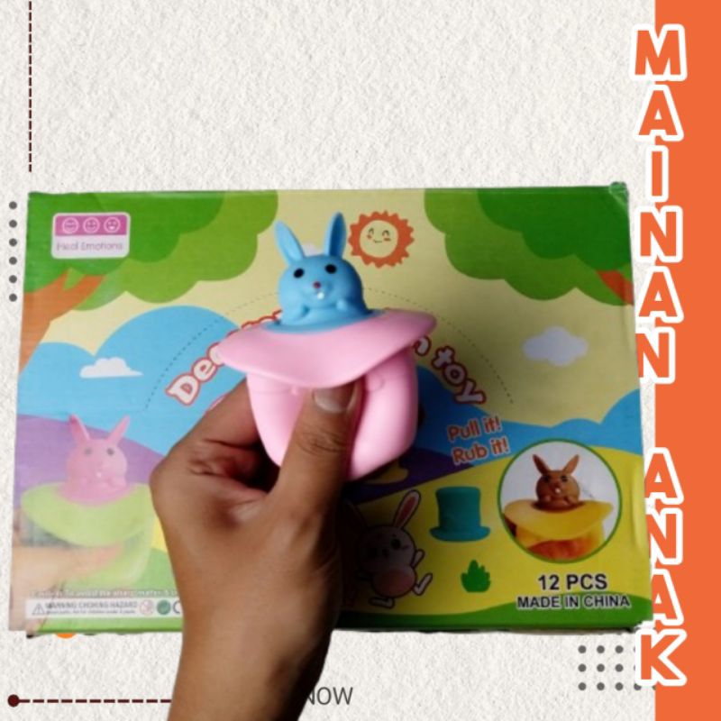Mainan Anak Squishy Pop it Kelinci Mainan Penghilang Stress Kelinci Pencet Lucu SNI