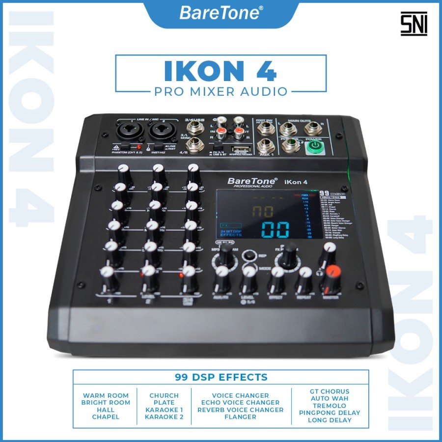 Mixer Audio BareTone IKON 4 - Professional MIxer 4 channel