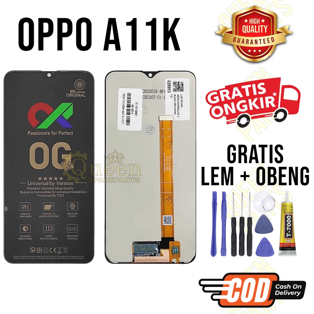 Lcd Touchscreen OPPO A11K Original OEM Lcd OPPO A11K Fullset GRATIS LEM OBENG