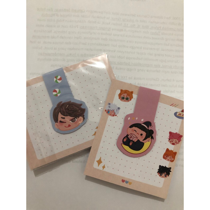 

magnetic bookmarks jjk & haikyuu