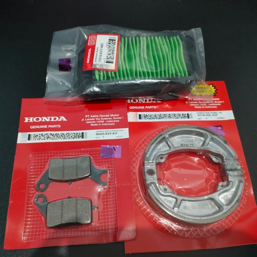 PAKET KAMPAS REM FILTER UDARA BEAT KARBU KARBU LAMA / FILTER UDARA KAMPAS REM DEPAN BELAKANG BEAT KA