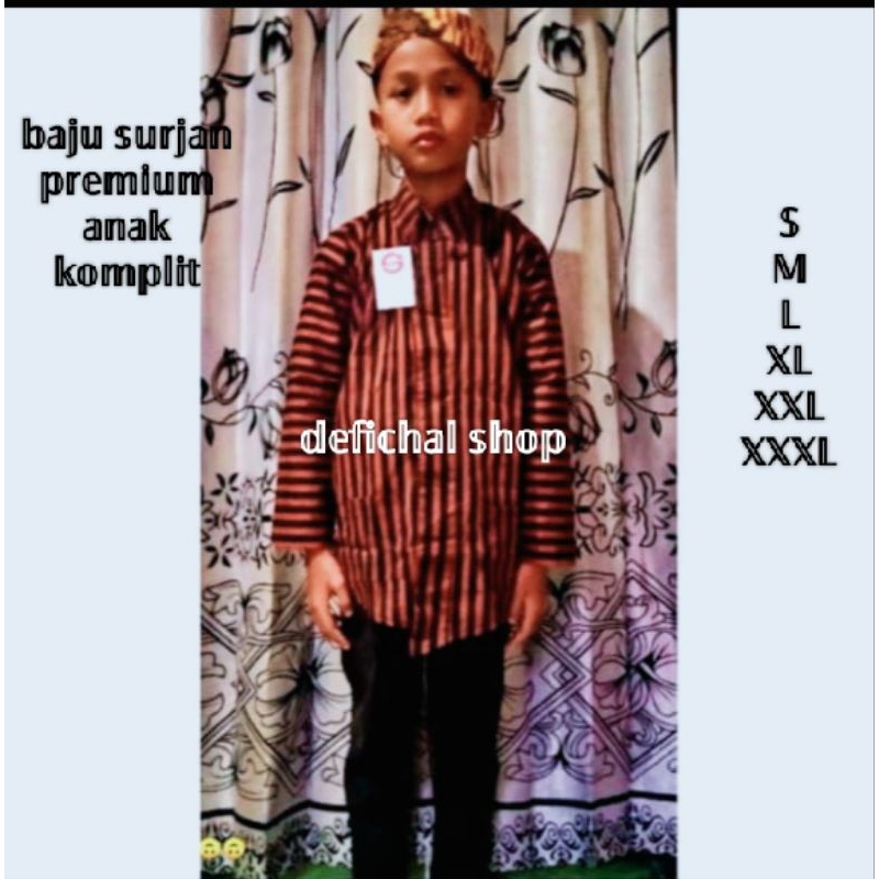 baju Surjan katun premium halusan/baju lurik katun premium anak-remaja