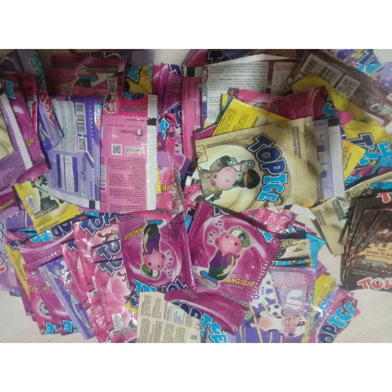 

prakarya bungkusan ToP iCE mini(Random)kosong harga:satuan belum di cuci