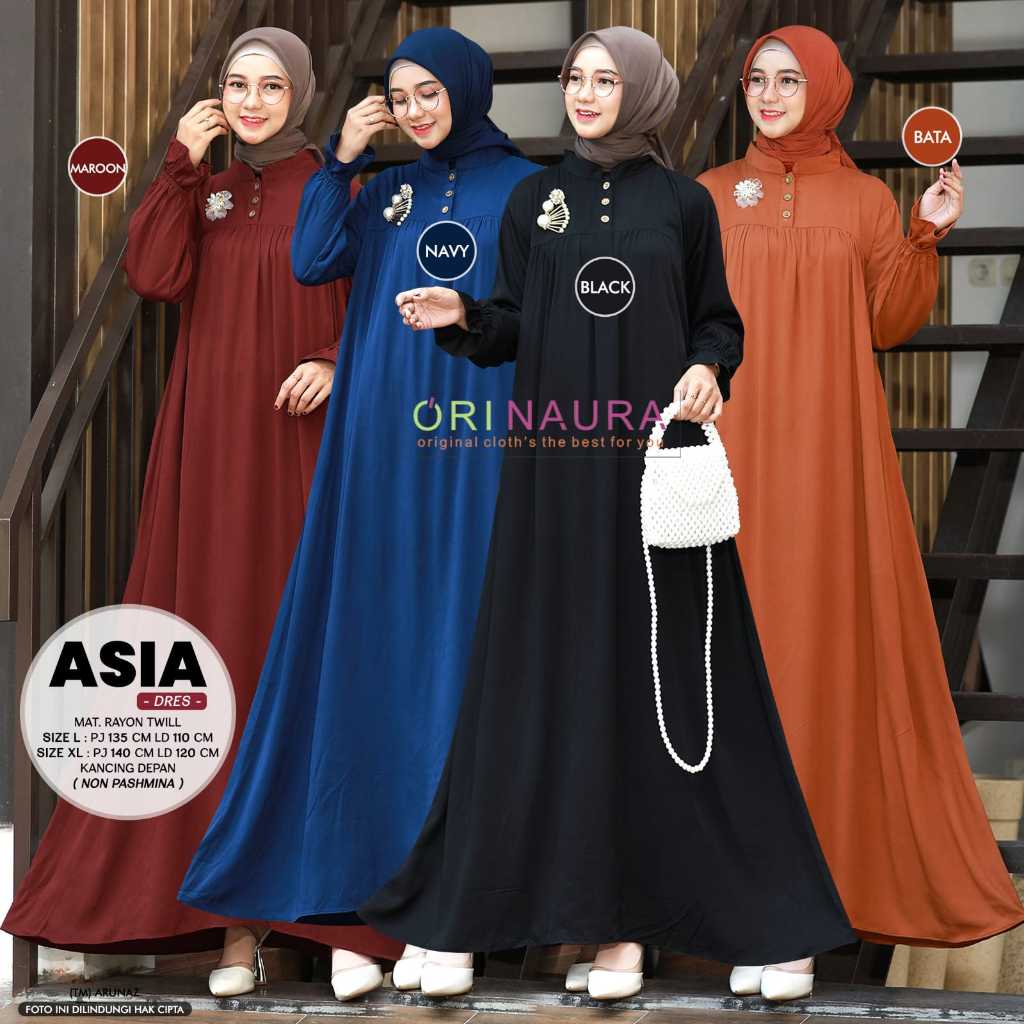 SARIMBIT ASIA Couple GAMIS Ibu dan Anak gadis BAHAN RAYON PREMIUM HALUS BUSUI FRIENDLY BY NAURA