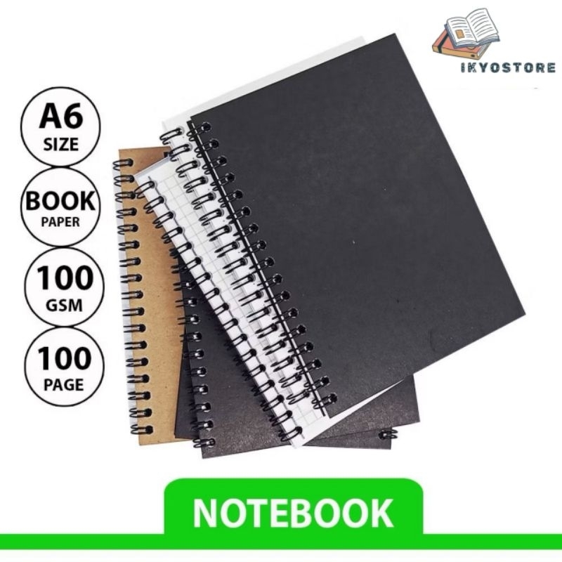 

NOTEBOOK/JURNAL BOOKPAPER A6 /GRID/KOTAK2#DOTTED/TITIK2 #BLANK/POLOS