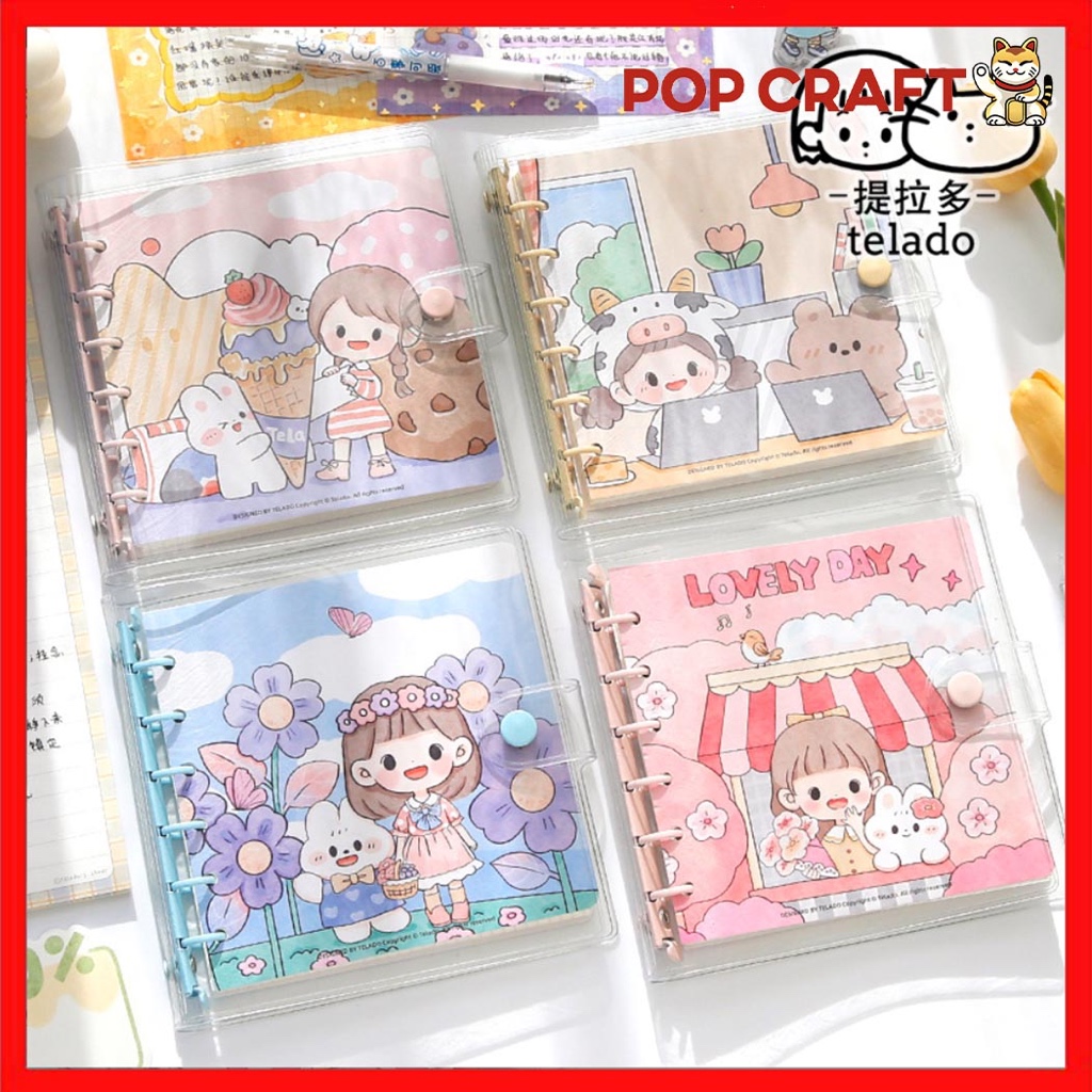 

PC Buku Binder Buku Tulis Kertas Kotak isi 80 Lembar Edisi Purple Garden Binder Note Aesthetic TLD66