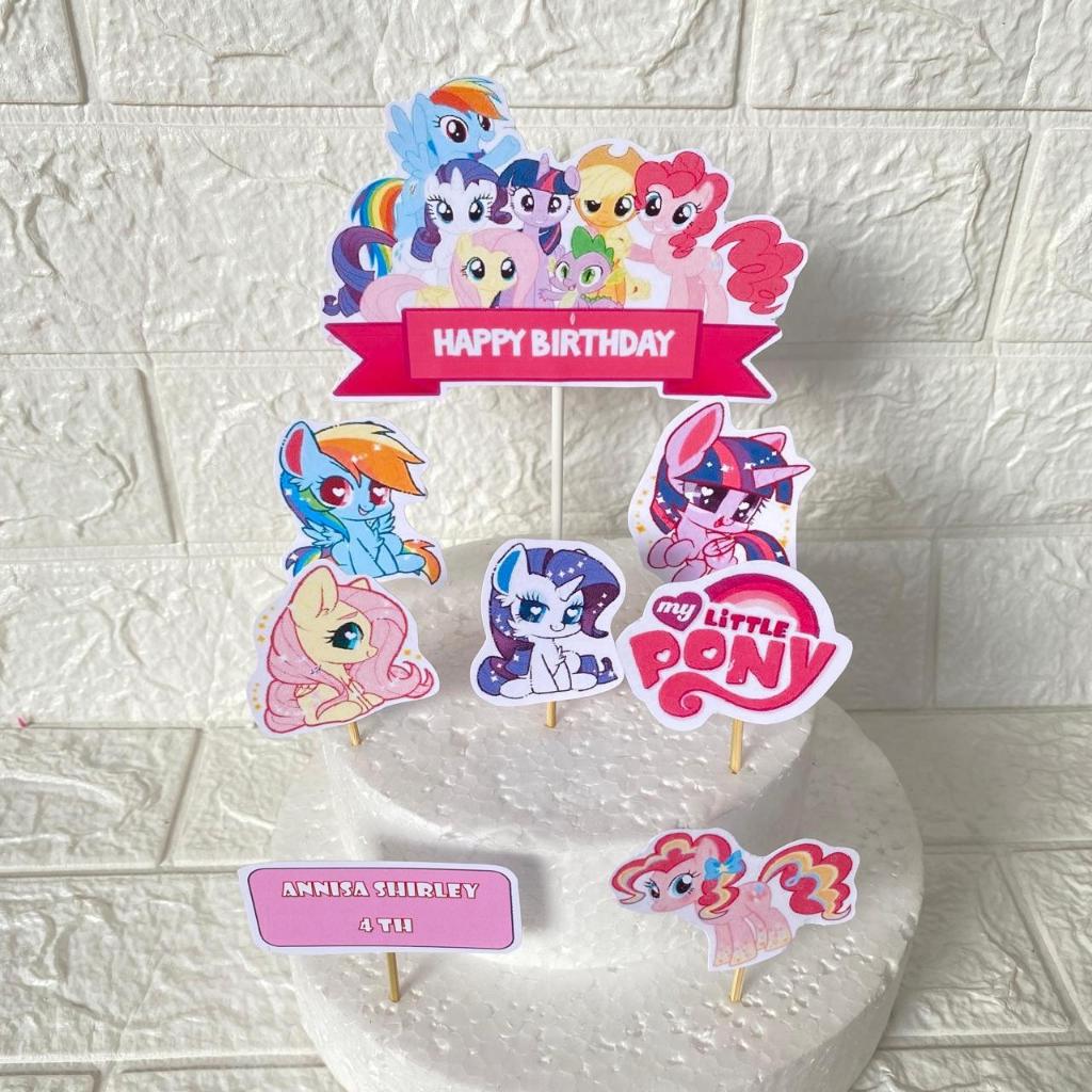 Topper Ulang Tahun Little Pony / Topper Cake Little Pony