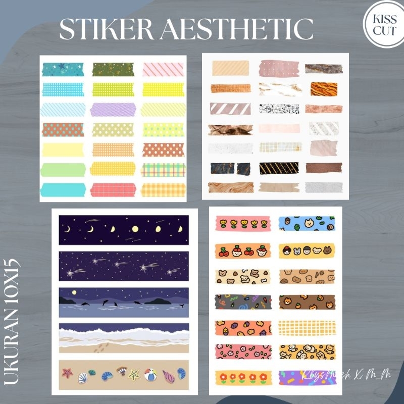 

stiker aesthetic tape pastel decoration scrapbook
