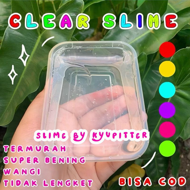 Clear Slime 200gram by Kyupitter / Slime clear/ Clear Slime base / Slime bening / Slime murah