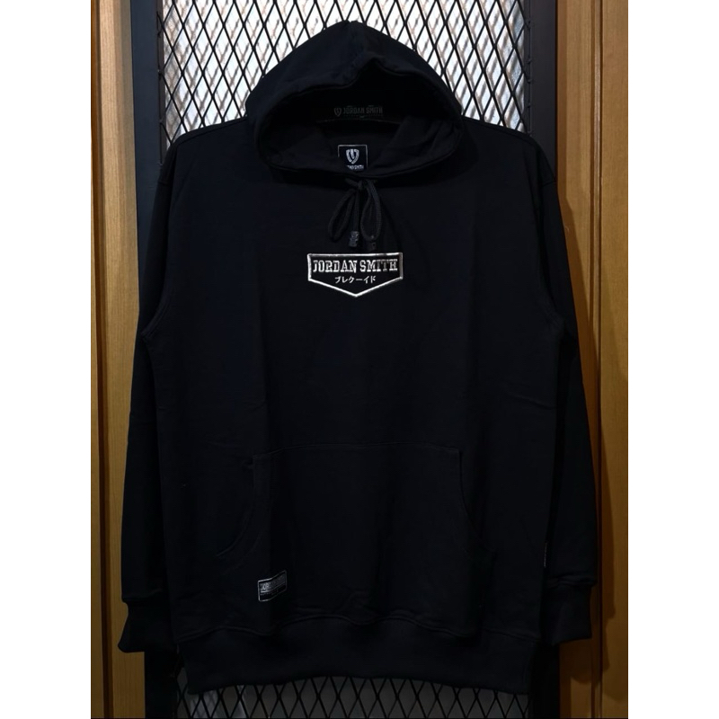 HOODIE DISTRO JORDAN SMITH HITAM PRIA DEWASA BAHAN KATUN FLEECE