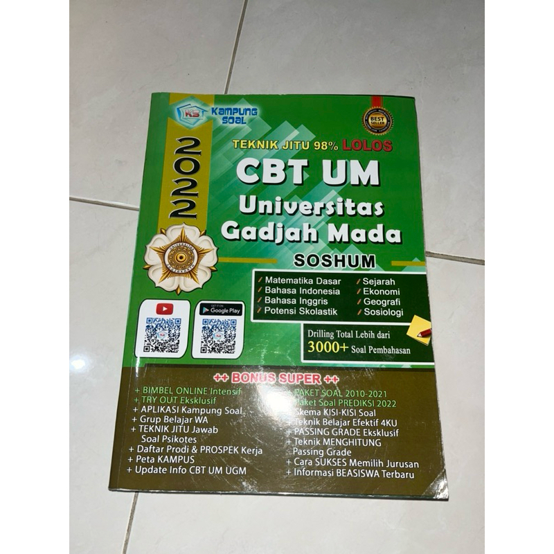 Buku latihan soal CBT UM UGM 2022 preloved