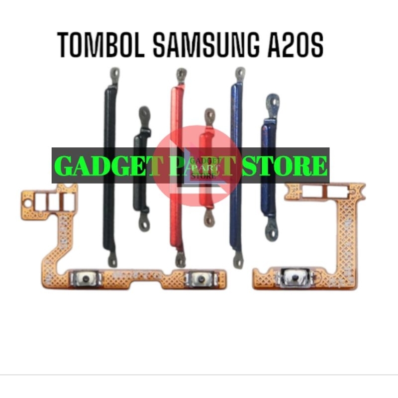 TOMBOL SAMSUNG A20S TOMBOL SET + FLEXIBLE ON OFF VOLUME SAMSUNG A20S ORIGINAL